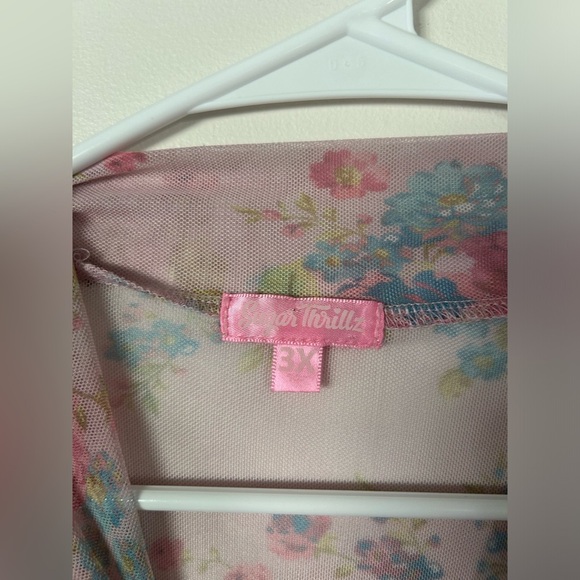 Sugar Thrillz Somebody's Angel Floral Mesh Crop Size 3X - Picture 6 of 7